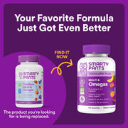 Toddler Formula Daily Gummy Multivitamin: Vitamin C, Vitamin D3, & Zinc for Immunity, Gluten Free, Omega 3 Fish Oil (DHA/EPA), Vitamin B6, B12, 180 Count (60 Day Supply)