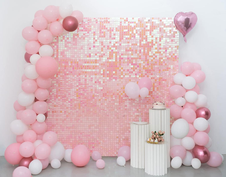 Kate Square Gold Shimmer Wall Sequin Panel Backdrop Birthday Wedding Background Decoration Wall(Pack of 12)