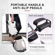 Pedal Exerciser with Digital Display, Mini Exercise Bike Pedal Sit Down, Desk Cycle Leg Arm Foot, Small Equipment for Home, Office, Elderly, Rehabilitation
