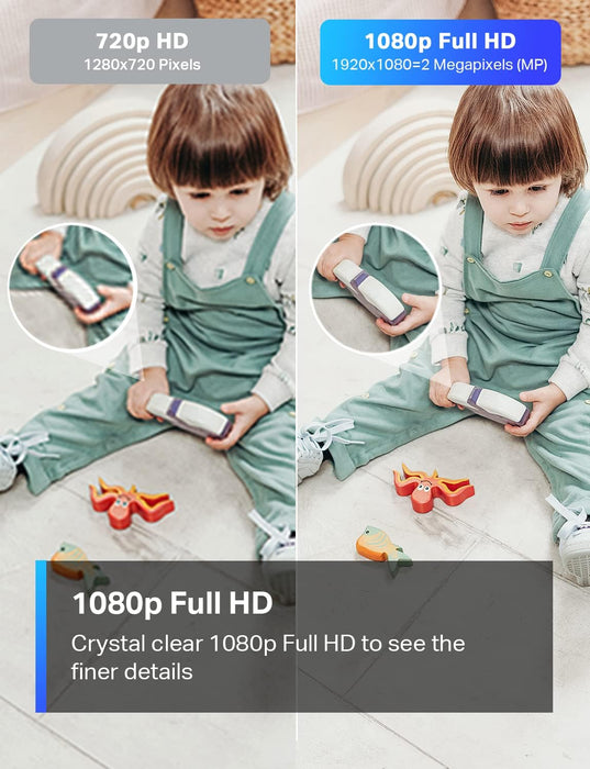 Tapo TP-Link Indoor Security Camera for Baby Monitor, Dog Camera w/Motion Detection, 2-Way Audio Siren, Night Vision, Cloud & SD Card Storage(Up to 128 GB), Works w/Alexa & Google Home (C100)
