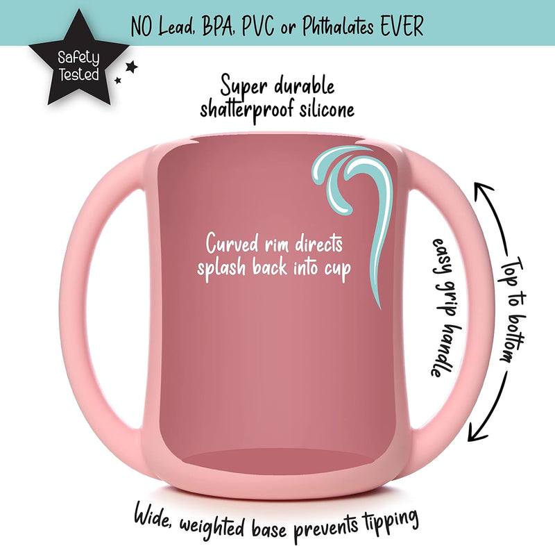 PrimaStella Unbreakable Silicone Baby and Toddler Training Cup (Periwinkle)