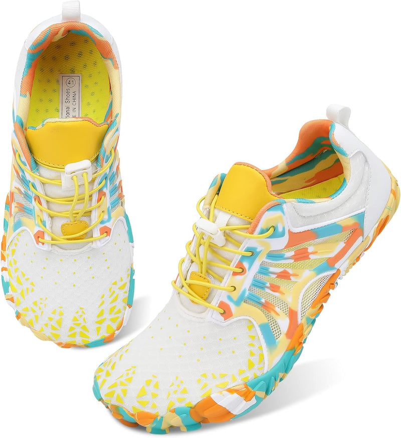 L-RUN Men Women Water Athletics Shoes Quick Dry Barefoot Wide Toe Aqua Beach Shoes for Swimming Surfing