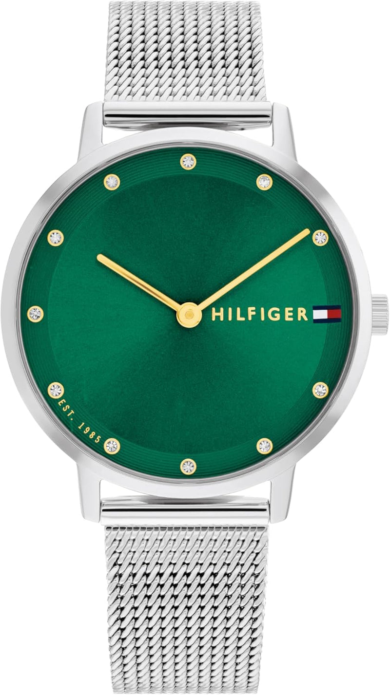 Women's Blue Dial Stainless - Silver / Green