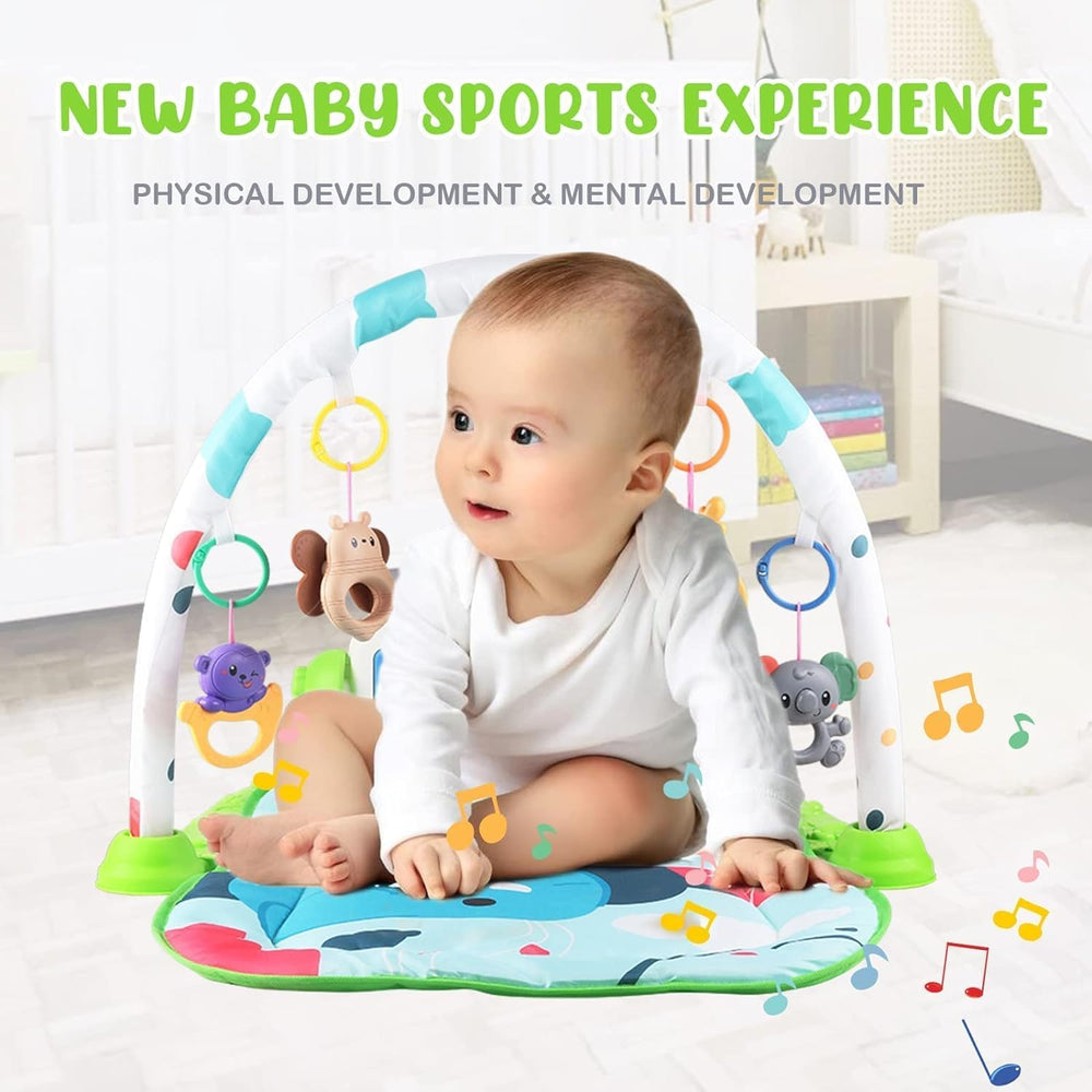 SKY-TOUCH Baby Gyms Play Pad,Crawling Mat Toy,Kick & Play Piano Gym,Detachable Tummy Time Mat with Music and Lights, Musical Electronic Learning Toys, Activity Center for Babies and Toddlers