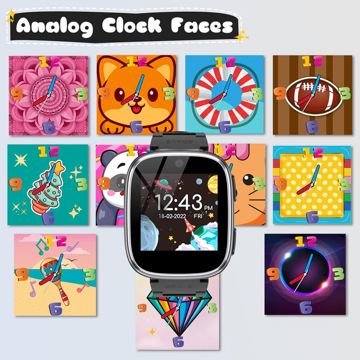 Kids Smart Watch Girls Boys - Smart Watch for Kids Game Watch Gifts for 4-12 Years Old with 15 Games Camera Alarm Video Music Player Pedometer Flashlight Birthday Gift Toys for Boys Girls (Blue)