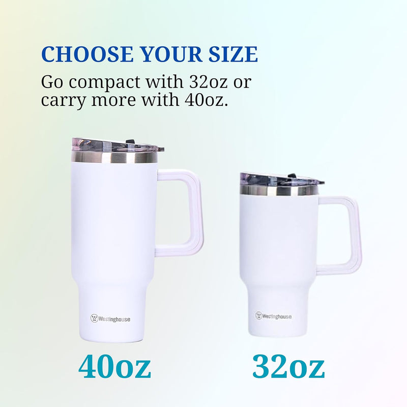 Westing House 32oz/946ml Double-Wall Stainless Steel Insulated Tumbler | BPA-Free Reusable Cup for Coffee, Water, Iced Tea & More | 6 hrs Hot & 9 hrs Cold | Ideal for Indoor & Outdoor Use | Black