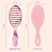 Wet Brush Speed Dry Hair Brush - Color Wash, Watermark - Vented Design and Ultra Soft HeatFlex Bristles Are Blow Dry Safe With Ergonomic Handle Manages Tangle and Uncontrollable Hair - Pain-Free