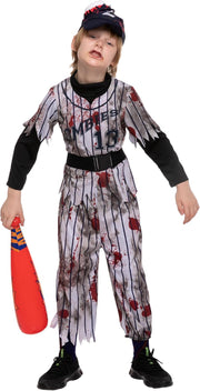 Spooktacular Creations Scary Zombie Baseball Player Costume for Kids, Horror Halloween Costumes for Kids, Halloween Parties