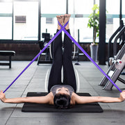 5-Piece Yoga Fitness Set with Resistance Belt, Tension Belt, 25cm Exercise Ball, Yoga Ring, Pilates Equipment for Toning Yoga Gym Fitness, Yoga Fitness Set Pilates Equipment