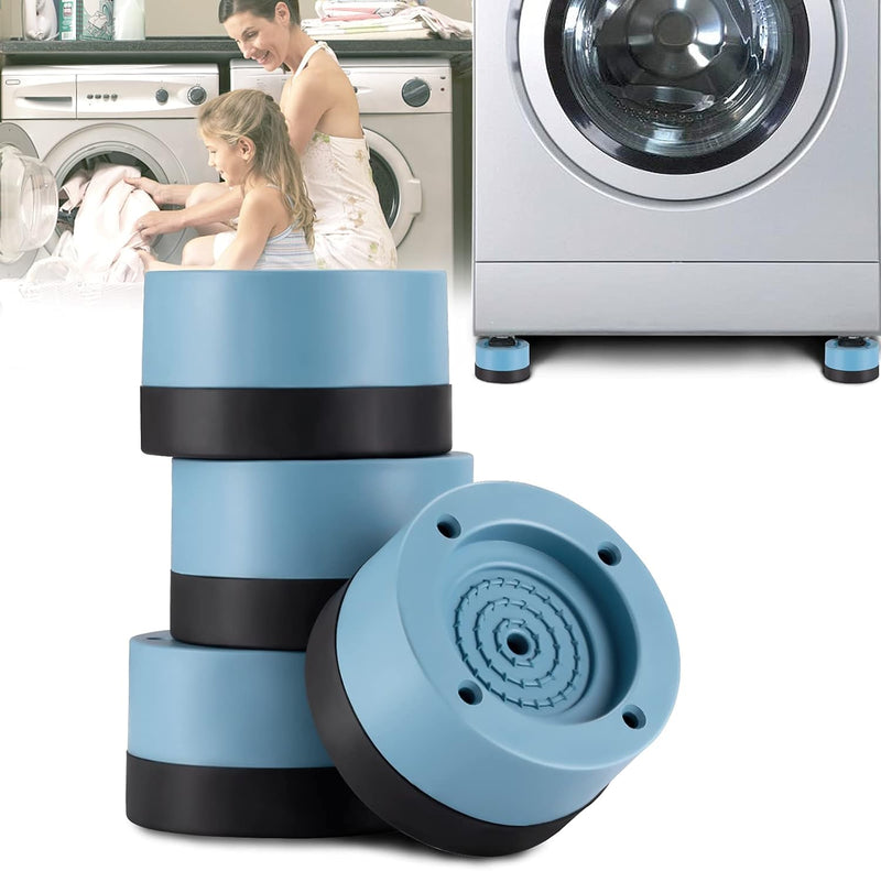 Anti Vibration Pads for Washing Machine, Washer and Dryer Pedestals, Laundry Pedestal, Washing Machine Support, Washing Machine Feet Stabilizer for Shock Damping, Noise Absorbing, Anti Walk And Slip