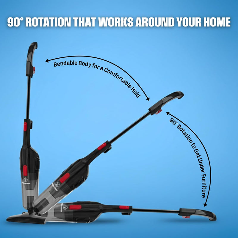 Westinghouse USA 3-in-1 Stick Vacuum Cleaner Black 600W Upright & Handheld 17Kpa Suction, Lightweight Design, 1.2L Dust Capacity (UAE Version) - 2 Years Warranty
