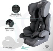The Moon Brand Tolo Car Seat – Baby Travel Gear for Kids (9m to 11yrs) – ForwardFacing Child Booster Seat w/ Adjustable Headrest – Group 123 Comfort Car Accessories – Green