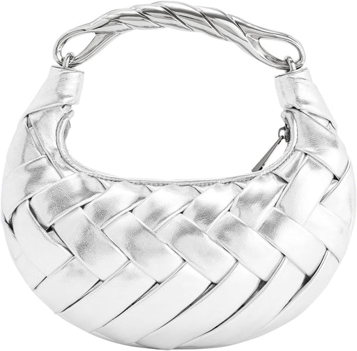 Orla Weave Handbag - Silver