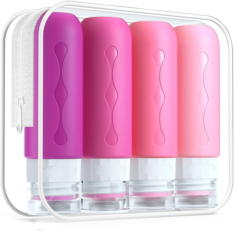 Gemice Bottles for Toiletries Tsa Approved Travel Size Containers BPA Free Leak Proof Refillable Liquid Travel Accessories for Cometic Shampoo and Lotion Soap