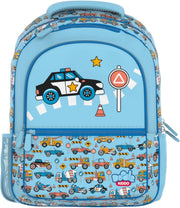 15 Inch School Bag for Boys & Girls - Lightweight & Durable Kids Backpack with Adjustable Straps - Toddler Kids Bookbag, Ideal for Primary School, Picnic, Travel - Cars & Trucks