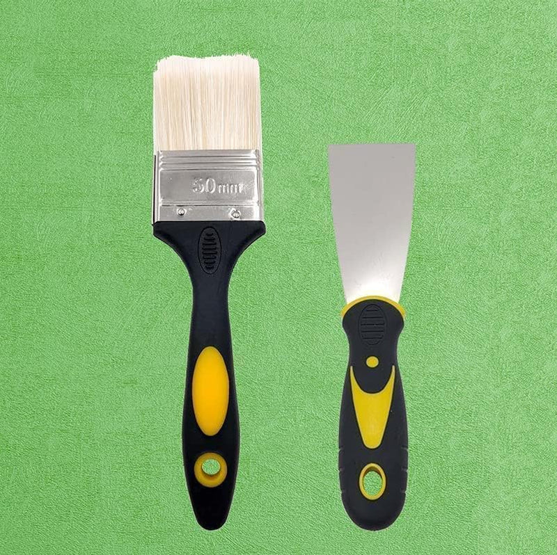 Paint Roller Set 6pc- Paint Rollers for Walls and Ceilings, Paint Pads, Paint Tray, Brush, Scraper, Mini Rollers for Painting, Paint Sleeves, Paint Supplies - Roller Sets for Painting Decorating Walls