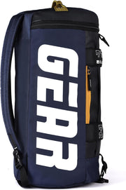 Statement Maxis 34L Large Hybrid Convertible Duffle Backpack/Travel Duffle Bag/Sports Duffle/Gym Bag for Men/Women (Blue-Yellow)