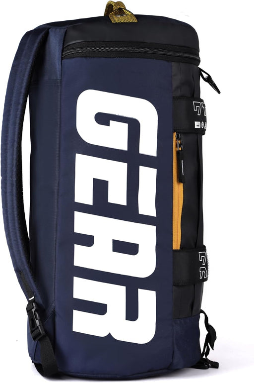 Statement Maxis 34L Large Hybrid Convertible Duffle Backpack/Travel Duffle Bag/Sports Duffle/Gym Bag for Men/Women (Blue-Yellow)