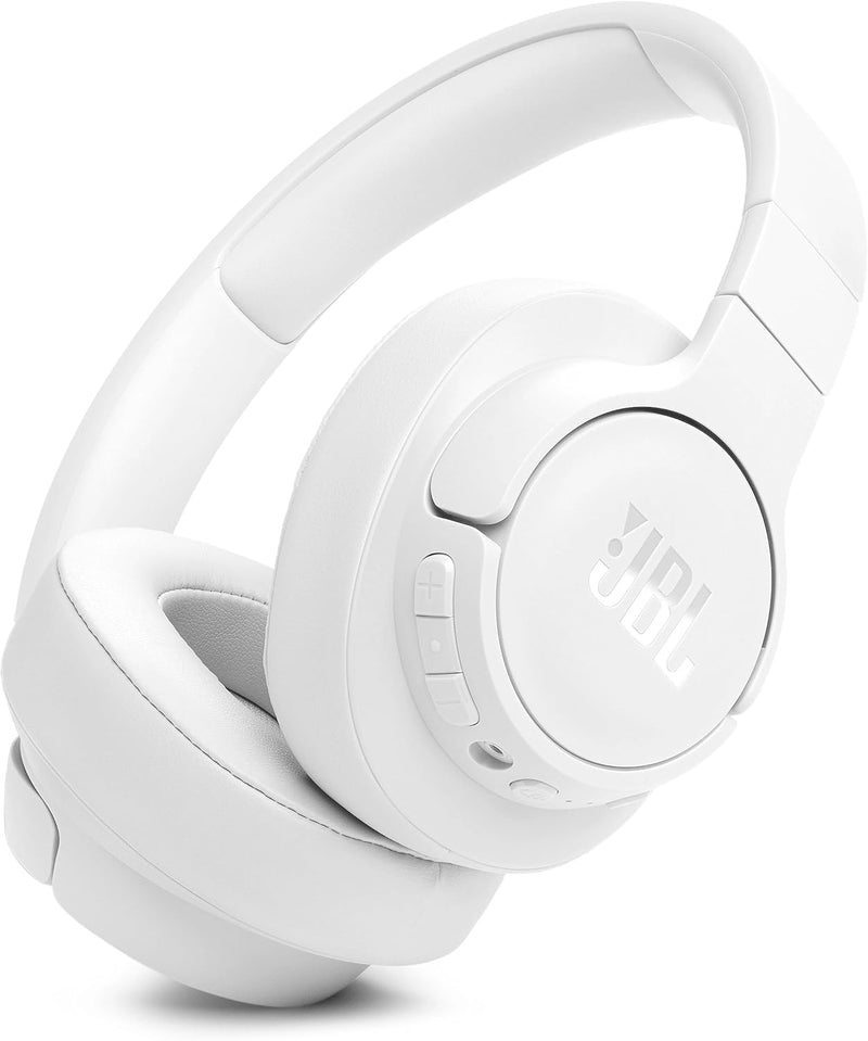 JBL Tune 770NC Adaptive Noise Cancelling Wireless Over-Ear Headphones, Pure Bass Sound, Smart Ambient, Bluetooth 5.3, Le Audio, VoiceAware, 70H Battery, Multi-Point Connect - Black, JBLT770NCBLK - Tune 770 NC White