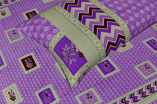 SUFAYA FAB Printed Indian Sanganer Cotton Premium Big Size Bedsheets for Modern Look(108x108) inches,Pillow (17x27) inches