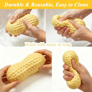 SLEEPHEAD2 Pcs Peanut Squishy and Corn Squishy,Peanut SquishyTools, Weird Squishies for Stress Relief, Anxiety Management, Portable Relaxation Tool for Office, Positive Encouragement Gift