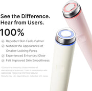 Mini Booster Pro Plus Facial Device for Radiant, Calming, and Bouncy-Looking Skin Red, Blue, Purple 3-Mode Portable Korean Skincare Device, At Home Care Pink