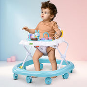 Baybee Zato Baby Walker for Kids, Foldable Kids Walker with 3 Position Adjustable Height & Musical Toy Bar Kid Activity Walker for Toddlers Walkers for Baby Boy Girl 6 to 18 Months (Purple) - Green