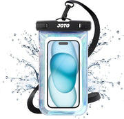 JOTO Universal Waterproof Phone Pouch Cellphone Dry Bag Case for iPhone 17 16 15 14 13 12 11 Pro Max Air Mini Plus Xs XR X 8 7 6S, Galaxy S23 S22 S21 Plus Note, Pixel up to 7" -Black - Standard Sparkle 1 Pack
