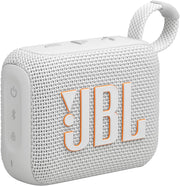 JBL GO 4 Ultra-Portable Bluetooth Speaker with AURACAST, Powerful Sound, 15H Playtime & Sleek Design, JBLGO4BLK, Black - White Go4