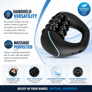 Electric Deep Rolling Myofascial Massager with Type-C Fast Charge, 1800mAh Rechargeable Handheld Roller for Muscle Tension & Cellulite, Portable Body Relaxer