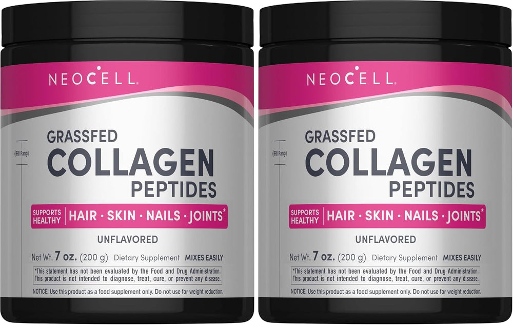 Grassfed Collagen Peptides Powder Type 1 & 3 Unflavored 10g Supports Healthy Hair & Skin & Nails & Joints & Easily Mixable 7 Oz (200g)