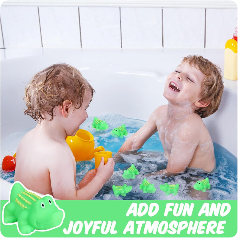 kymqlyw 30 Pcs Rubber Crocodile Bath Toy Bulk Mini Crocodile Toys Float and Squeak Crocodile Toy Crocodile Bathtub Toys for Baby Shower Halloween Christmas Birthday Party Supplies (2.8x2x1.8 inches)