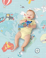 Skip Hop Reversible Playmat-Little Travellers, Grey