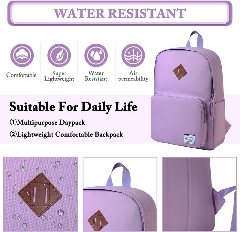 VASCHY Backpack for Women Men, Ultra Lightweight School Bag for Kids Teen Boys Girls, Casual Daypack Work, Travel