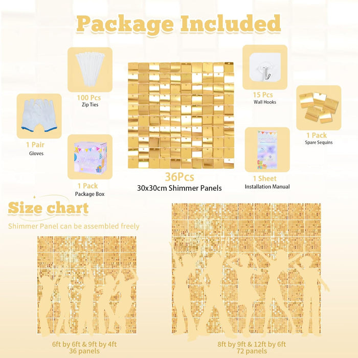 LuoluoHouse Shimmer Wall Panel Sequin Backdrop Panels 12 Packs-Iridescent Silver Backdrop for Graduation Anniversary Backdrop Wall Backdrops Engagement Decoration