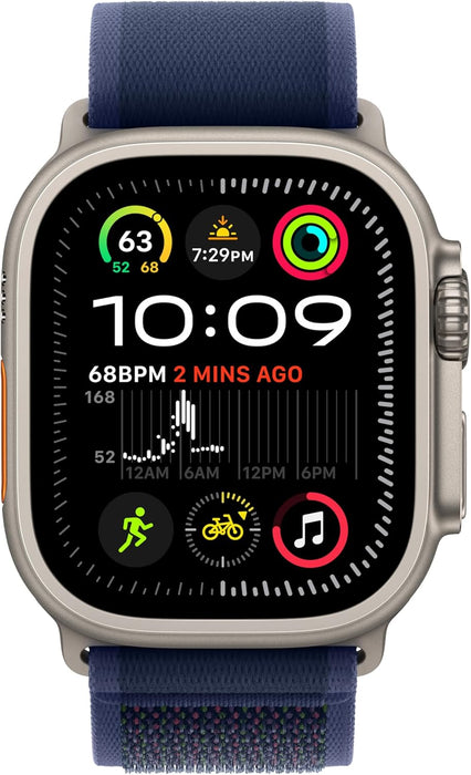 Apple Watch Ultra 2 GPS + Cellular 49mm Smartwatch, Sports Watch with Black with Rugged Titanium Case with Black Ocean Band. Fitness Tracker, Precision GPS, Extra-Long Battery Life