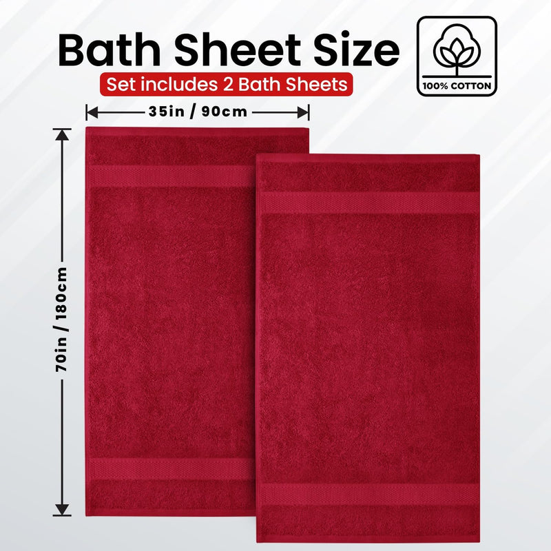 Infinitee Xclusives Premium Bath Towels Set Pack of 4-100% Ring Spun Cotton Bath Towels 70cm x 140cm - Highly Absorbent Durable Towels, Perfect for Daily Use (Charming Grey, Bath Towels)