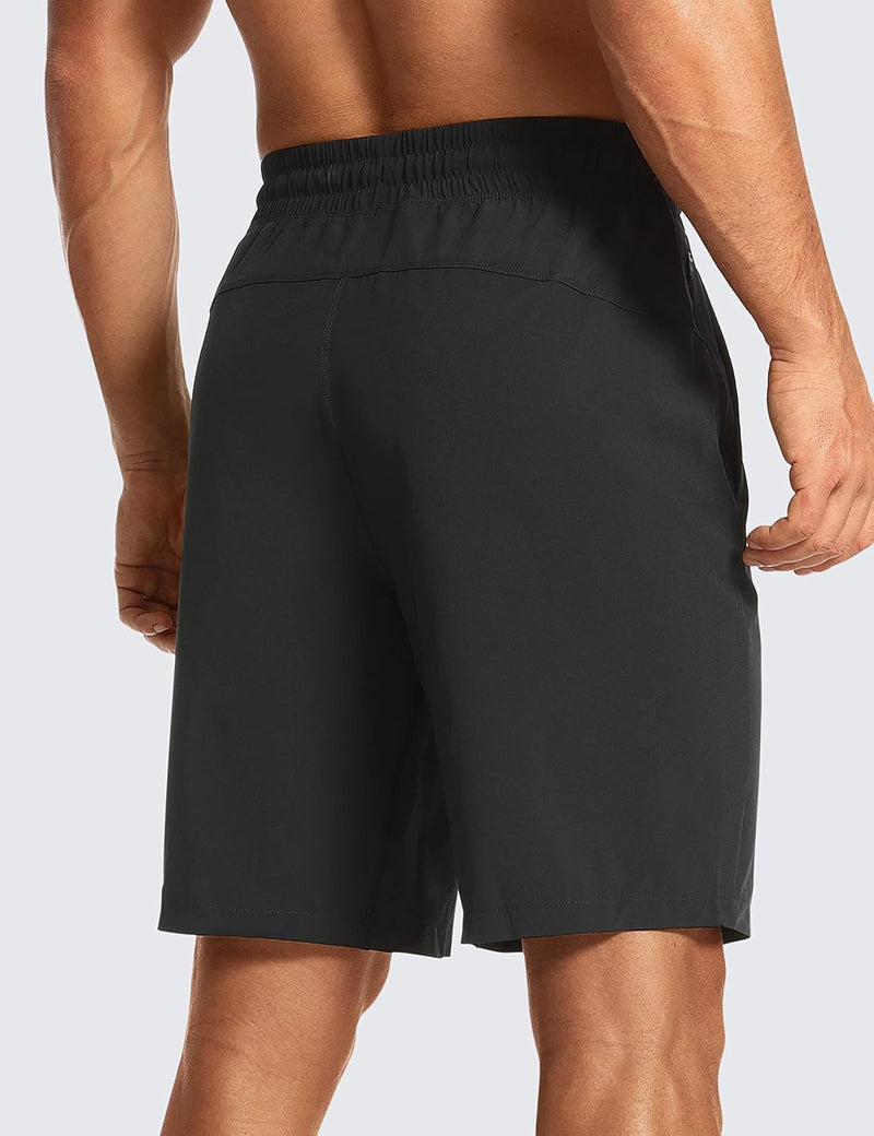 CRZ YOGA Men's Linerless Workout Shorts -9'' Quick Dry for Running Sports Athletic Gym with Pockets