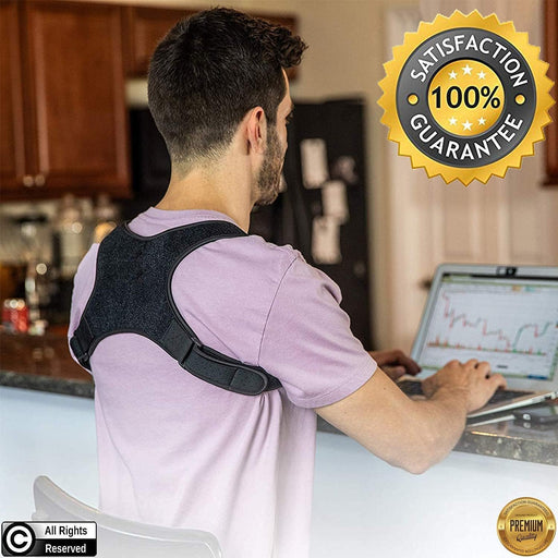Posture Corrector For Men Universal Fit Adjustable Upper Back Brace For Clavicle To Support Neck, Back and Shoulder Pain Relief Kyphosis Straightener Spine Support (Design Patented) assorted color