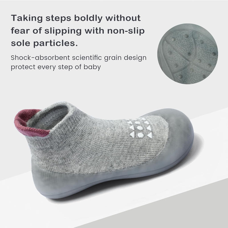 Bearbay Baby Sock Shoes Baby Walking Shoes Infant Non-Slip Breathable Slippers with Soft Rubber Sole Baby Boys Girls Sneakers