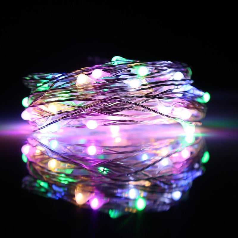 ANJAYLIA LED Fairy String Lights,ANJAYLIA 10Ft/3M 30leds Firefly String Lights Garden Home Party Wedding Festival Decorations Crafting Battery Operated Lights(Warm White) - Multicolor 33 Ft (1 Pack)