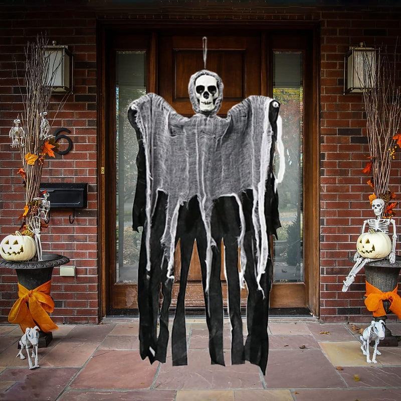 Halloween Hanging Decorations - Skeleton Hanging Ghost Flying Scary Skull Skeleton Decorations for Outdoor Indoor Party Props Haunted House Halloween Decoration (style 5) - style 3