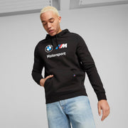 mens Bmw M Motorsport Essentials Fleece Hoodie Hooded Sweatshirt - Black