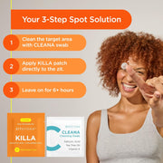 ZitSticka KILLA Kit - Pimple Patch, Spot Treatment,8 Patches and 8 Priming Swabs