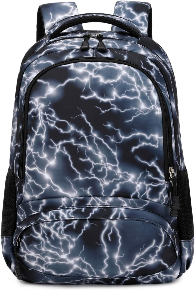 Jungen Schultasche Teenager Schulrucksack Jugendliche Rucksack Schule Daypacks Kinder Gro Schulranzen Wasserdicht - 02-black