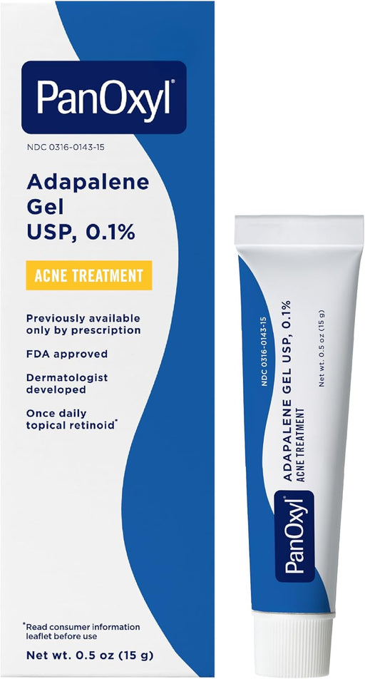 Adapalene Gel USP, 0.1%, Acne Treatment, 0.5 oz (15 g)