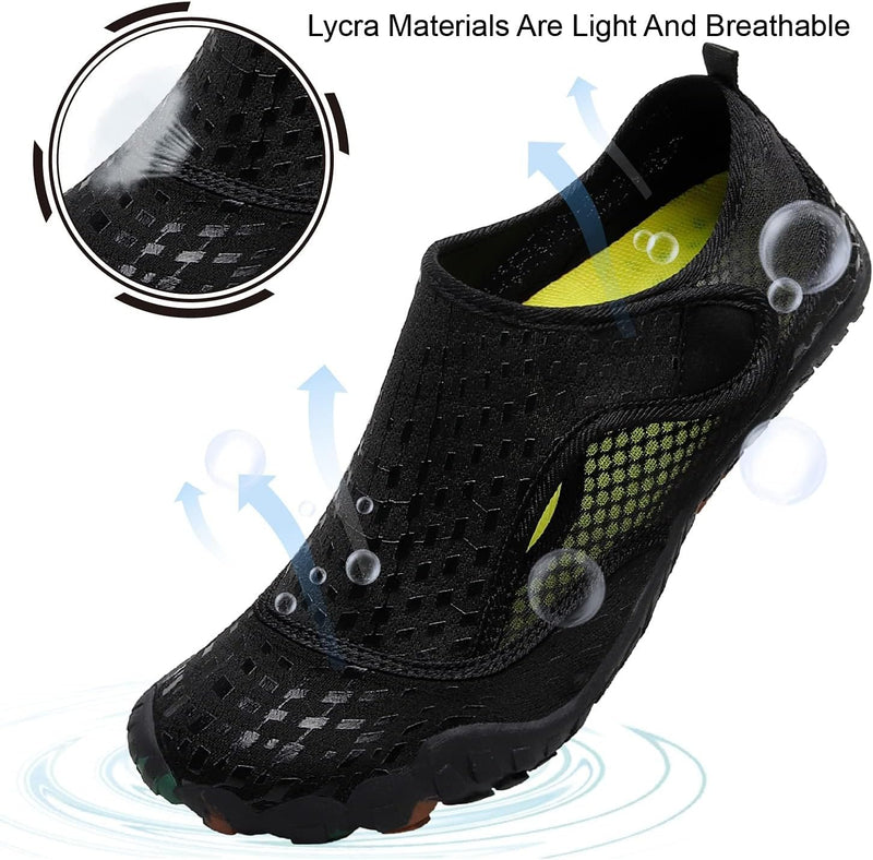 L-RUN Water Shoes Mens Womens Outdoor Quick Dry Aqua Barefoot Beach Shoes for Swim Surf Diving Summer Water Sports