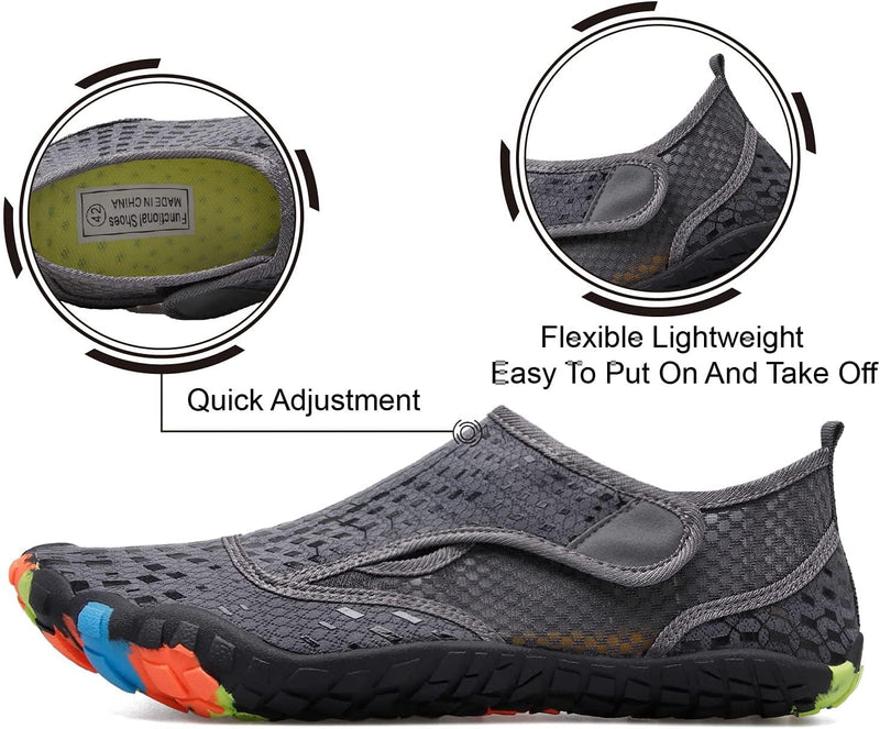L-RUN Water Shoes Mens Womens Outdoor Quick Dry Aqua Barefoot Beach Shoes for Swim Surf Diving Summer Water Sports