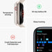 Apple New Apple Watch Series 8 (GPS + Cellular 45mm) Smart watch - Silver Stainless Steel Case with White Sport Band - Regular. Fitness Tracker, Blood Oxygen & ECG Apps, Water Resistant (Renewed)