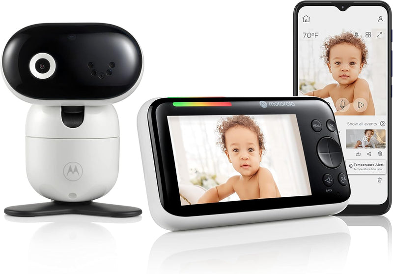 Motorola Nursery Baby Monitor PIP1510 Connect - 5" WiFi Video Baby Monitor with Camera, Wall Mount, HD 1080p - Smart Phone App, 1000ft Range, Two-Way Audio, Remote Pan-Tilt-Zoom, Room Temp, Lullabies